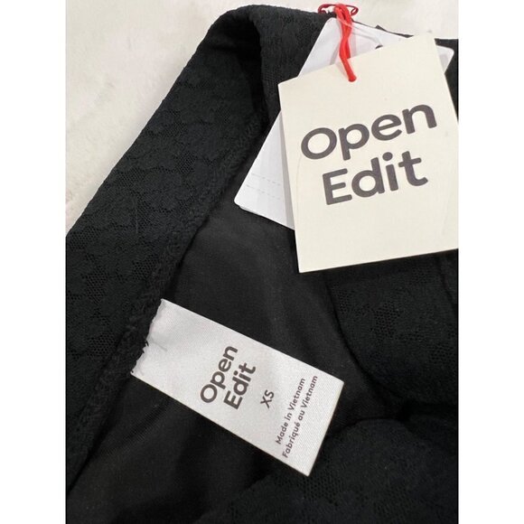 NWT Open Edit Floral Lace Bike Shorts In Black - Picture 9 of 11